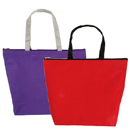 高級拉鍊購物袋 (紫.紅) 