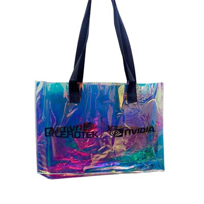 PVC彩虹膜防水鐳射包手提袋