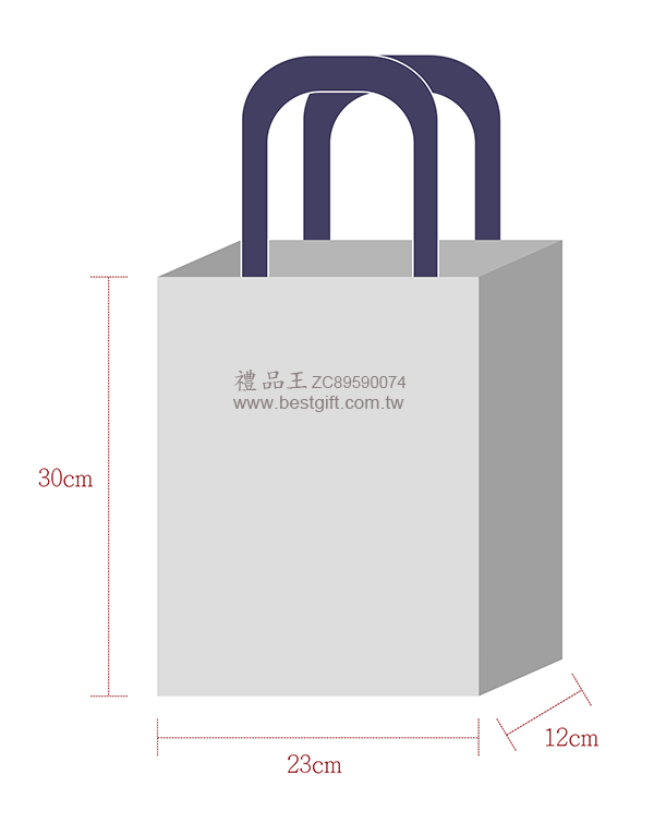 80G橫式覆膜不織布購物提袋  商品貨號: ZC89590074